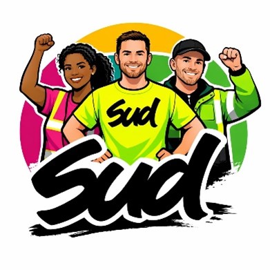 Logo de la coordination Sud du périmètre DTSI, avec trois personnages déterminés